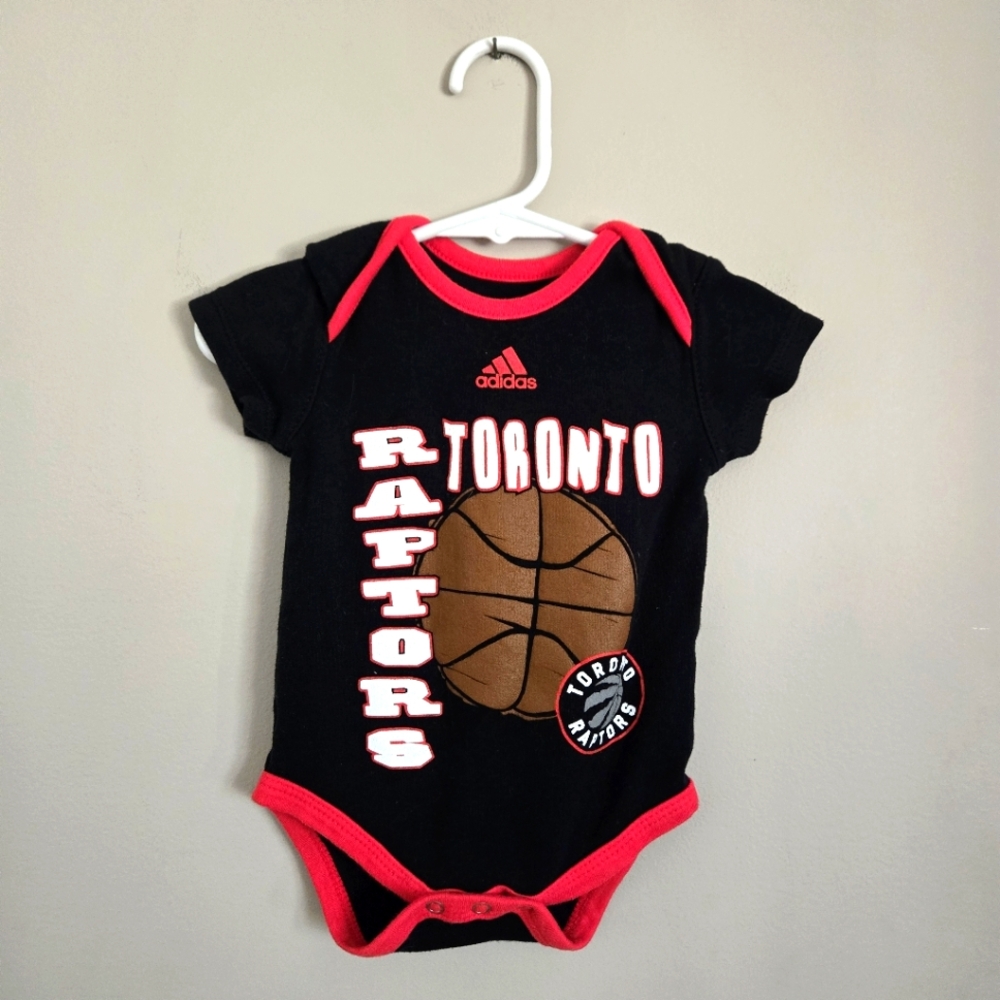 Adidas Toronto Raptors Black and Red Kids One Piece 3-6 months